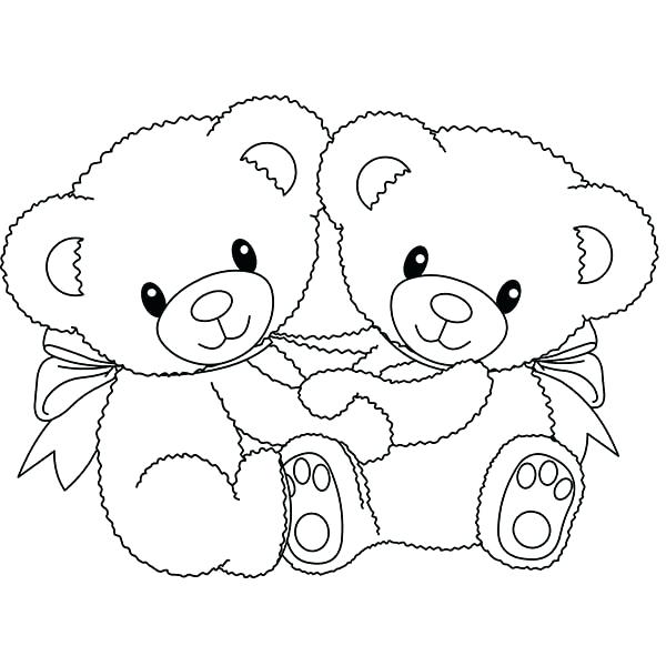 Teddy Bear With Heart Coloring Pages
