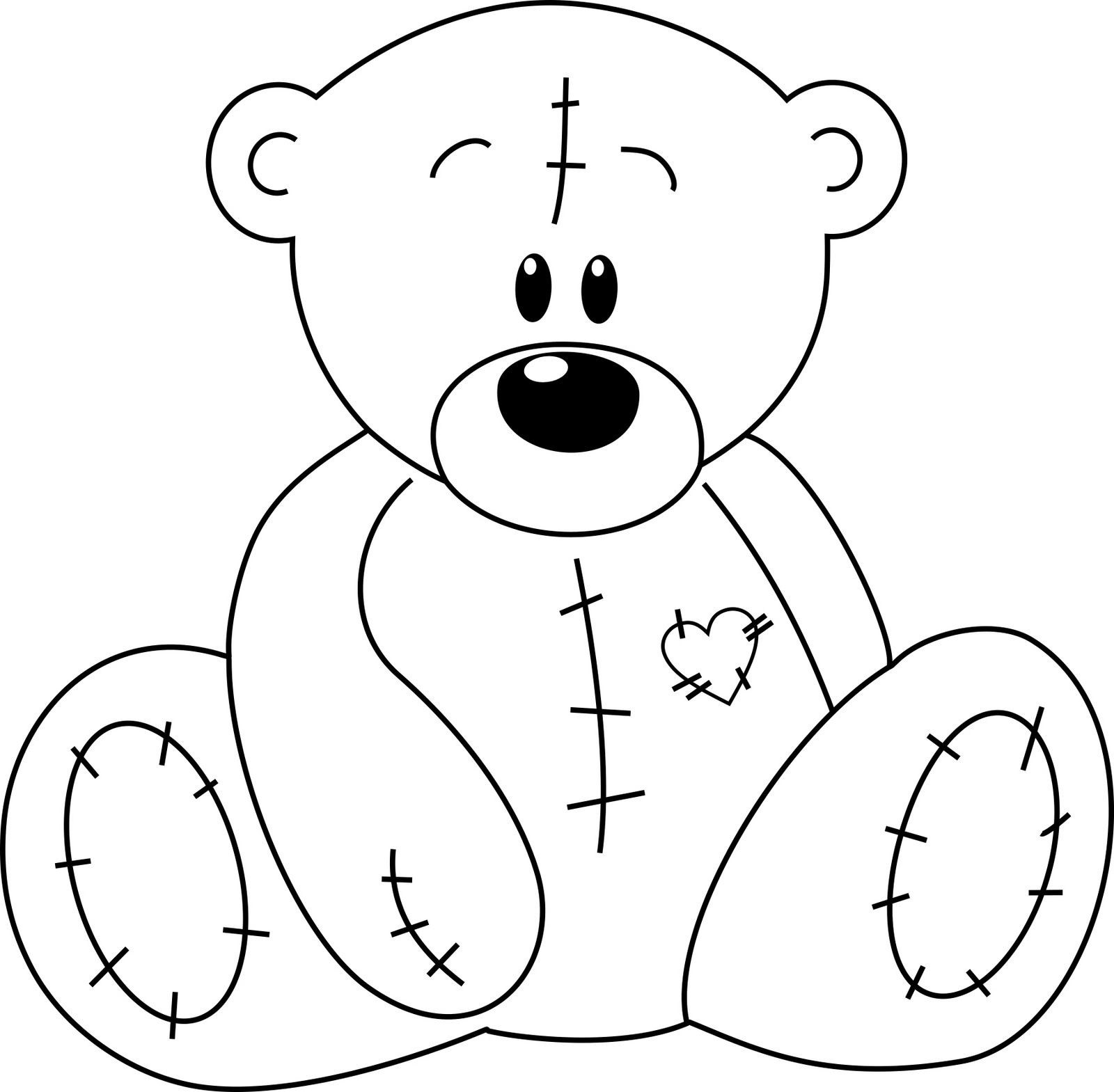 1600x1569 Bear With Heart, Perfect For Baby Blanket Diy