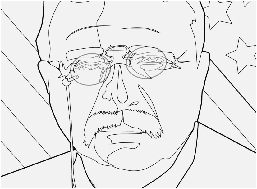 827x609 Printable Coloring Pages Us Presidents Pics Theodore Roosevelt