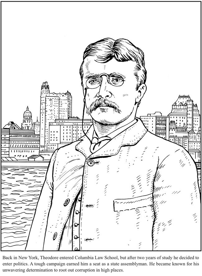 650x890 Teddy Roosevelt Coloring Book Dover Publications Coloring
