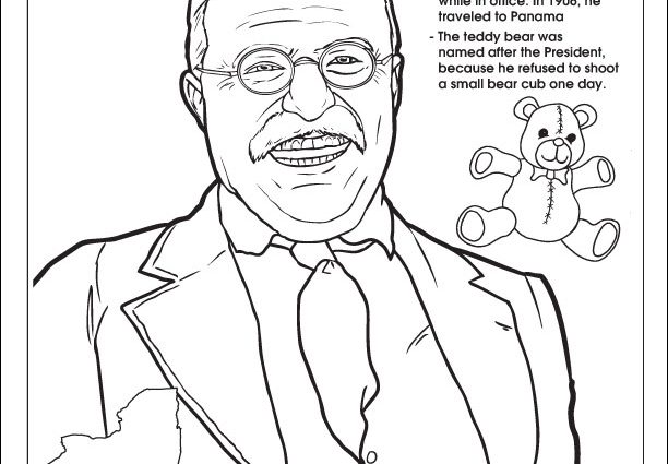 612x425 Theodore Roosevelt Coloring Page Teddy Roosevelt Coloring Page