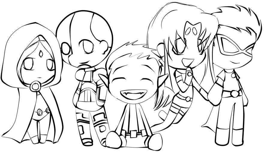 900x510 Teen Titans Coloring Pages