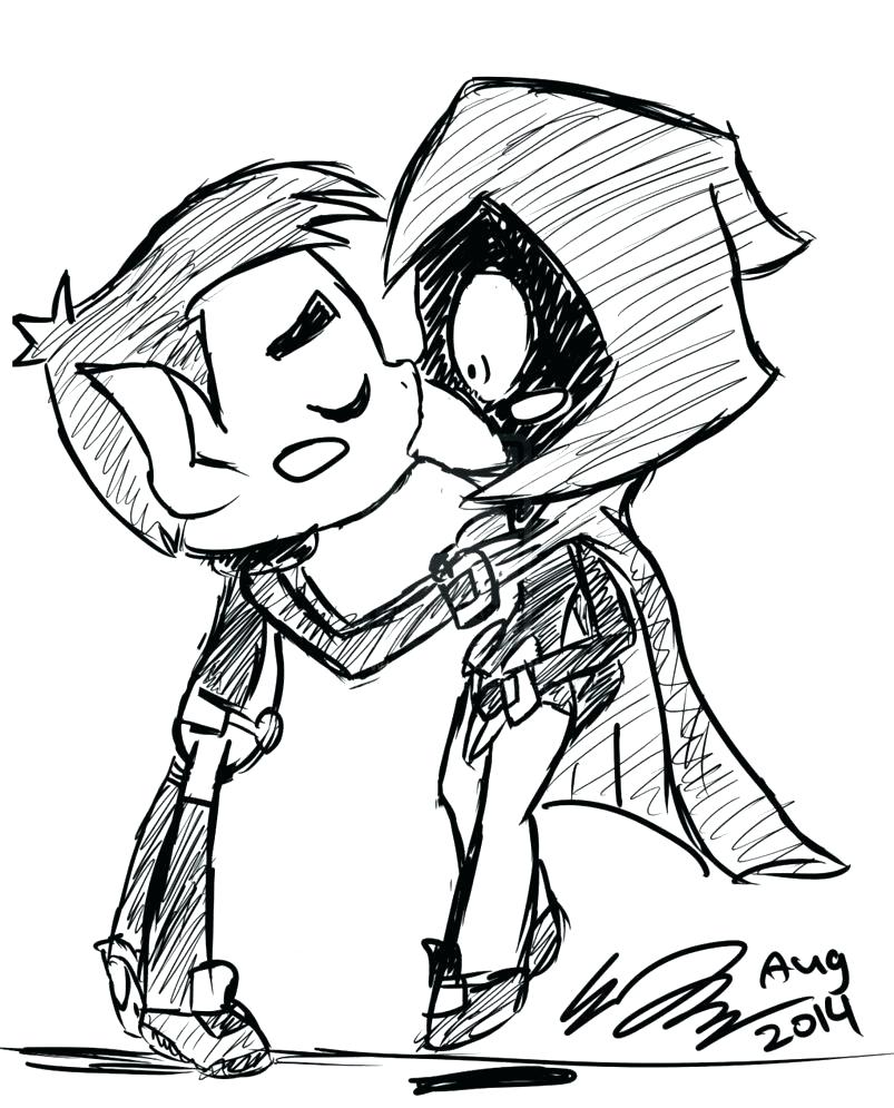 803x995 Coloring Page ~ Teen Titans Coloring Page Pin Drawn Raven Cartoon