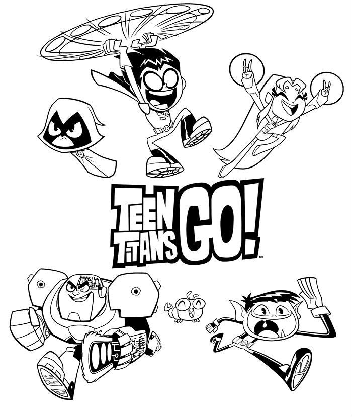 700x829 Teen Titans Go Coloring Pages All Heroes Teen Titans