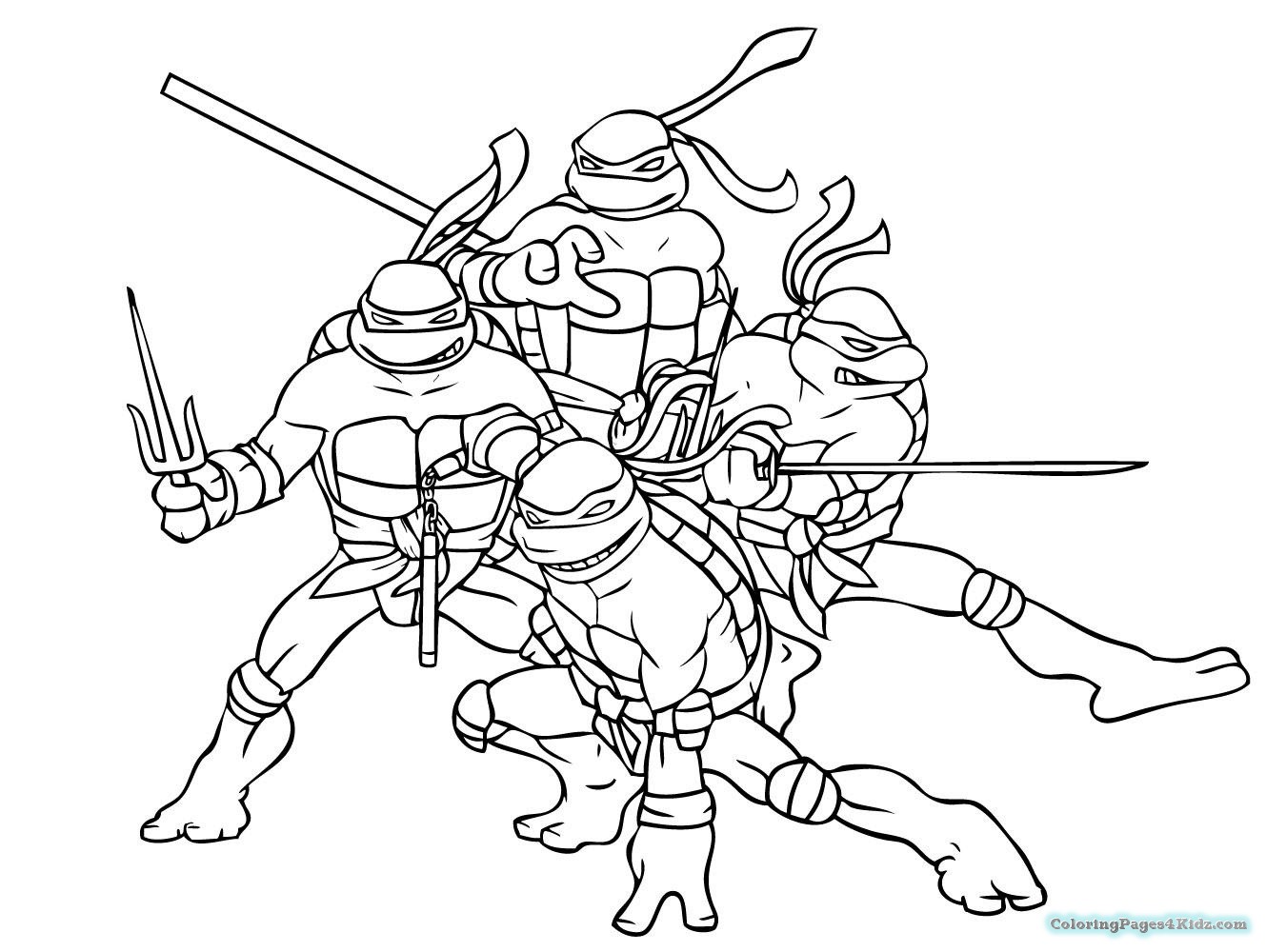 1329x1000 Teenage Mutant Ninja Turtles Coloring Pages Printable Coloring