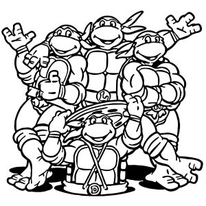 300x300 Ninja Turtles Coloring Pages Donatello New Teenage Mutant Ninja