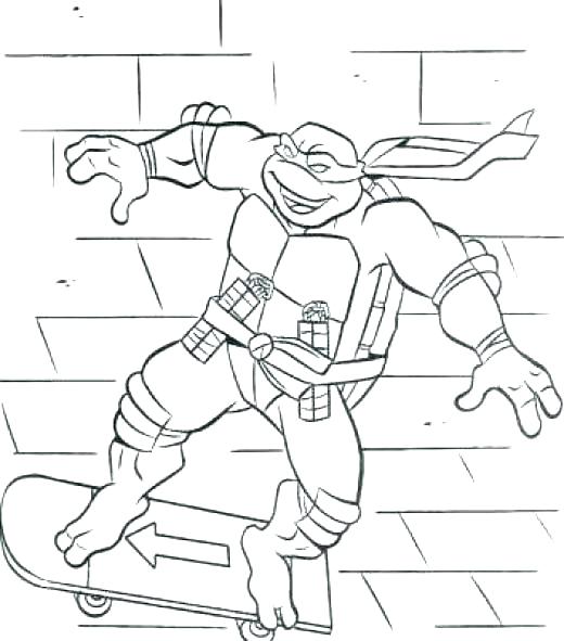 520x591 Mutant Ninja Turtles Coloring Pages Free Printable Ninja Coloring