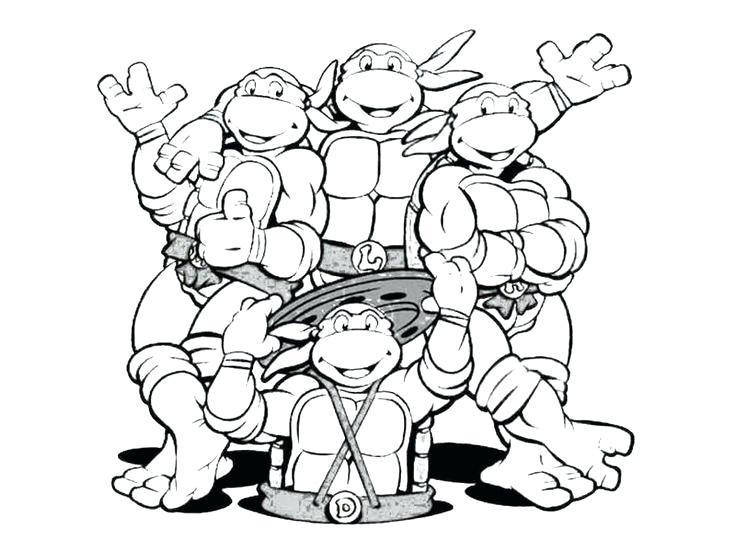 736x552 Teenage Mutant Ninja Turtles Coloring Pages Printable Simple Ninja