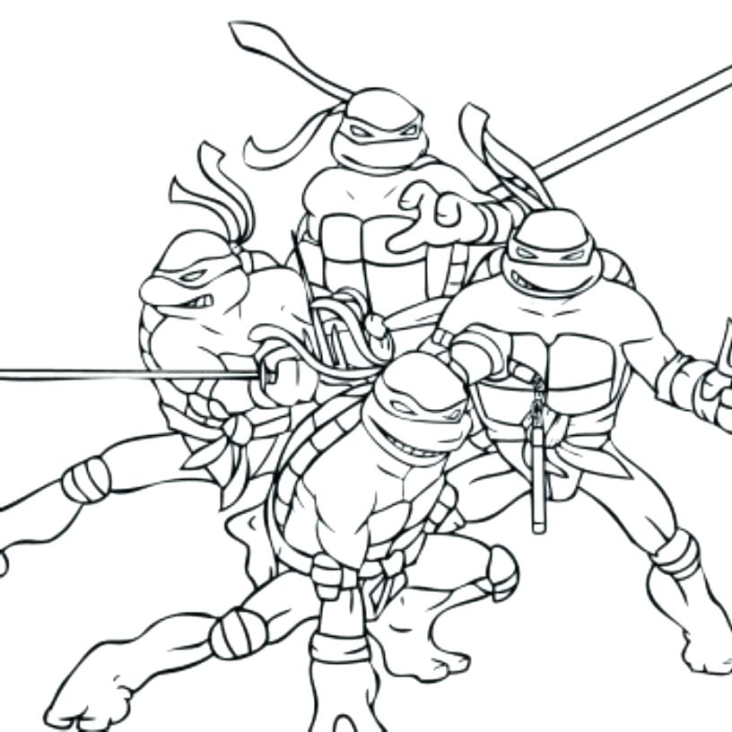 816x816 Ninja Turtle Coloring Page Ninja Coloring Pages Teenage Mutant