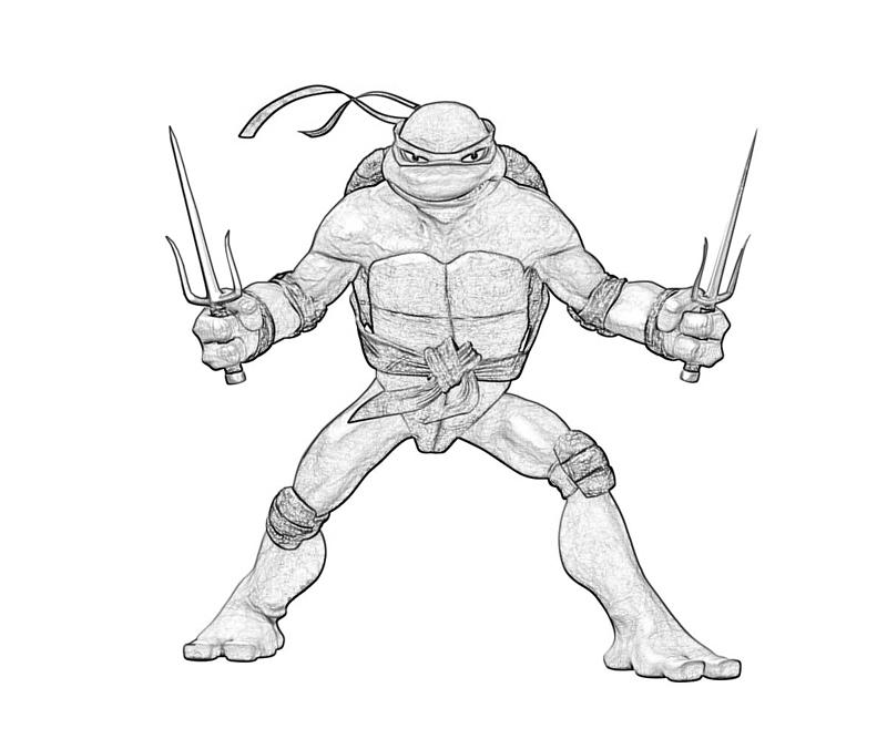 Teenage Mutant Ninja Turtles Coloring Pages Raphael