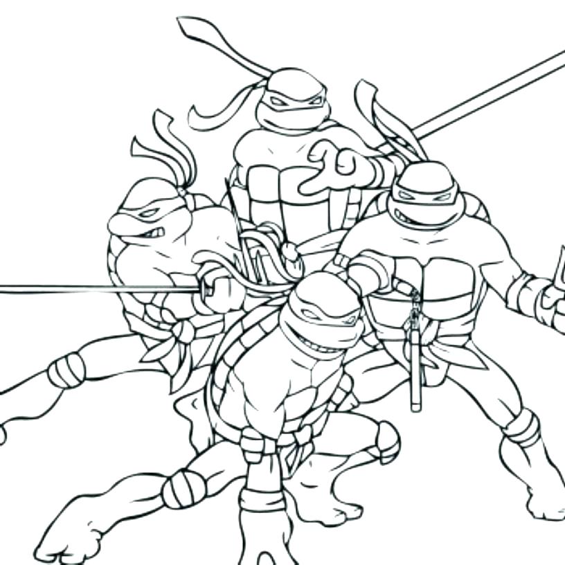 816x816 Ninja Turtles Coloring Sheets Raphael Ninja Turtle Coloring Pages