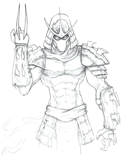 Teenage Mutant Ninja Turtles Shredder Coloring Pages