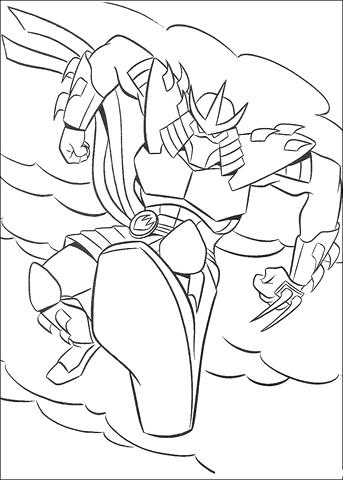 343x480 The Shredder Attacks Coloring Page Free Printable Coloring Pages