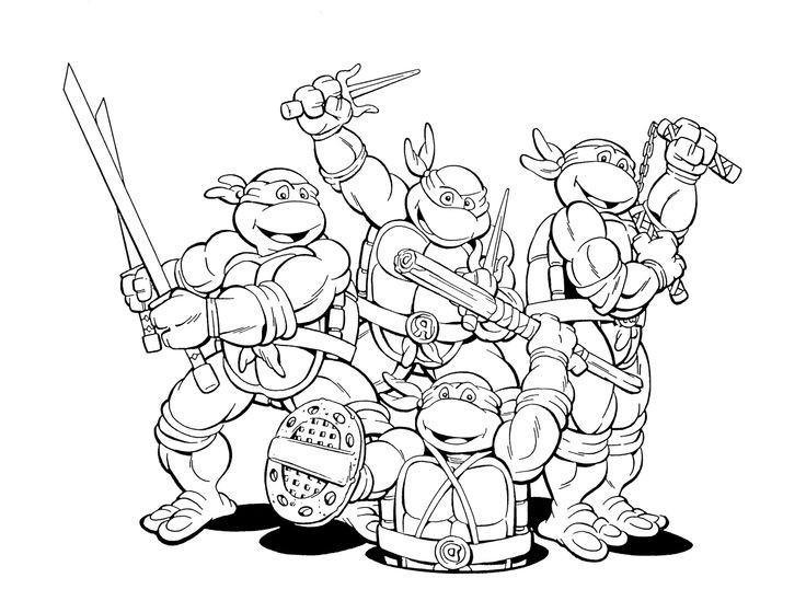 736x549 Pictures Of Teenage Mutant Ninja Turtles Colouring Pages