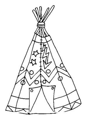 Teepee Coloring Page