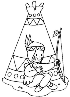 290x401 Indian Teepee Coloring Page Amp Coloring Book