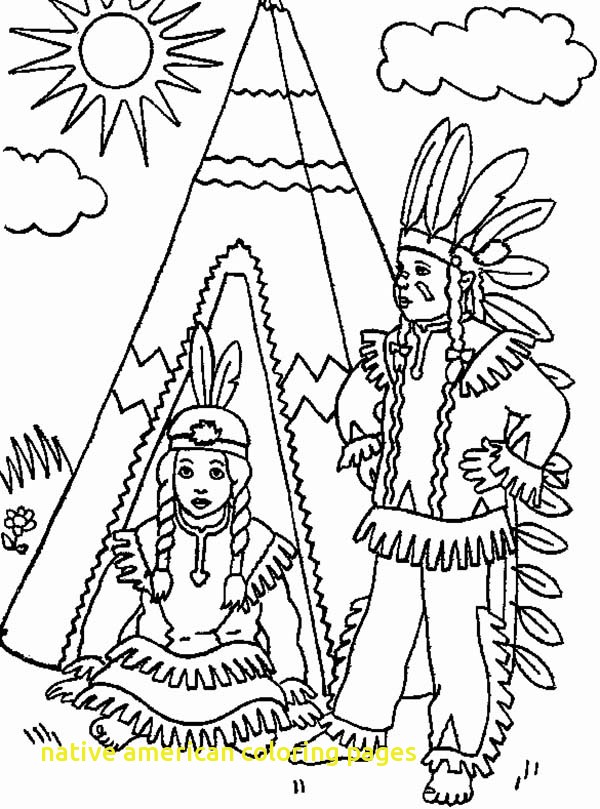 600x809 Native American Coloring Pages With Two Native American In Front