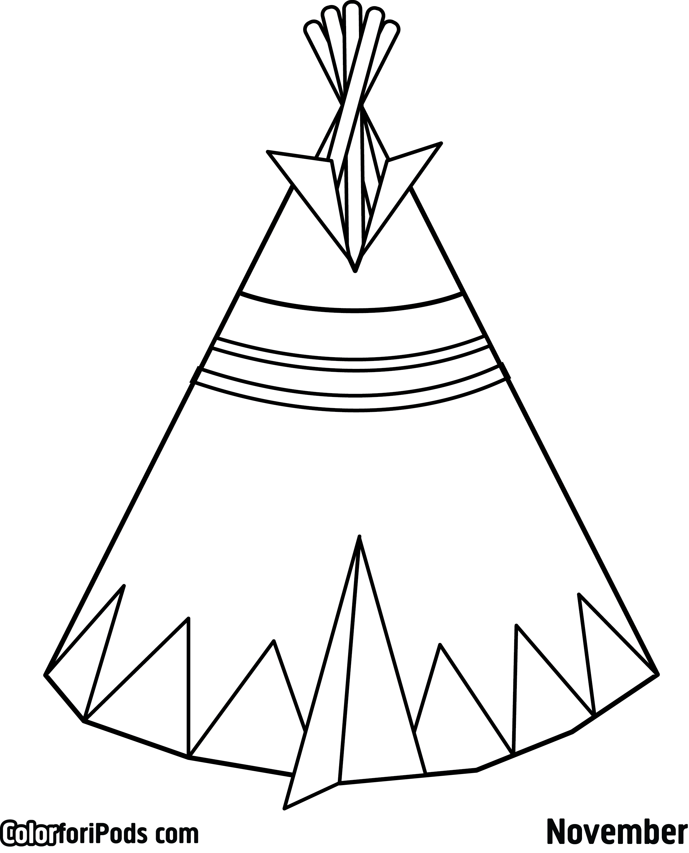 2357x2916 Superb Tee Pee Coloring Pages Printable With Native American