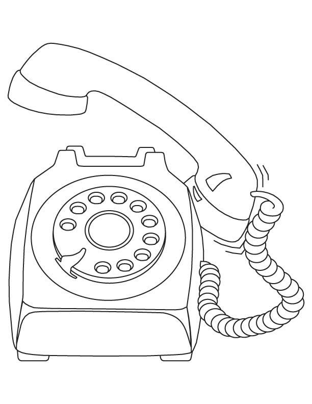 612x792 Telephone Coloring Pages