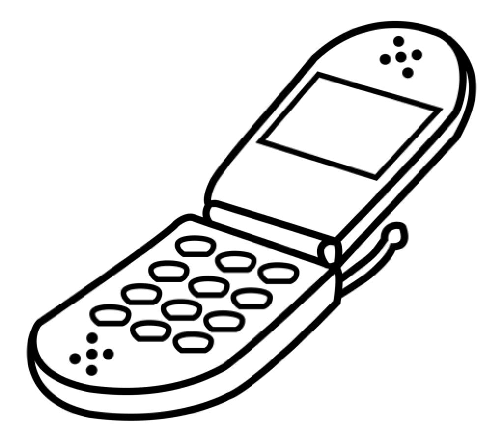 1024x900 Cell Phone Coloring Page For Download Mobile Pages Kids 1440