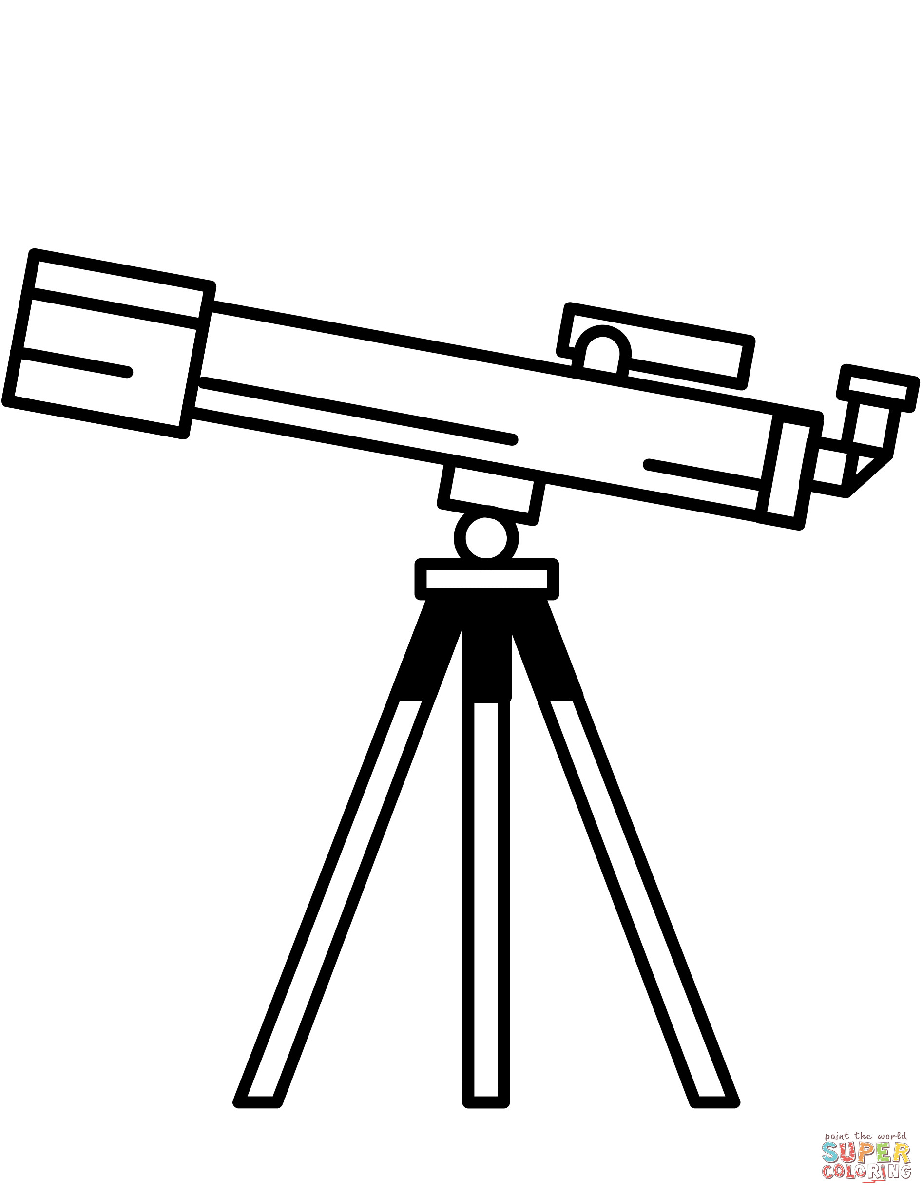 1894x2451 Telescope Coloring Page Acpra