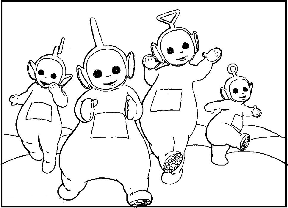 968x700 Singing Teletubbies Coloring Picture For Kids Teletubbies Work