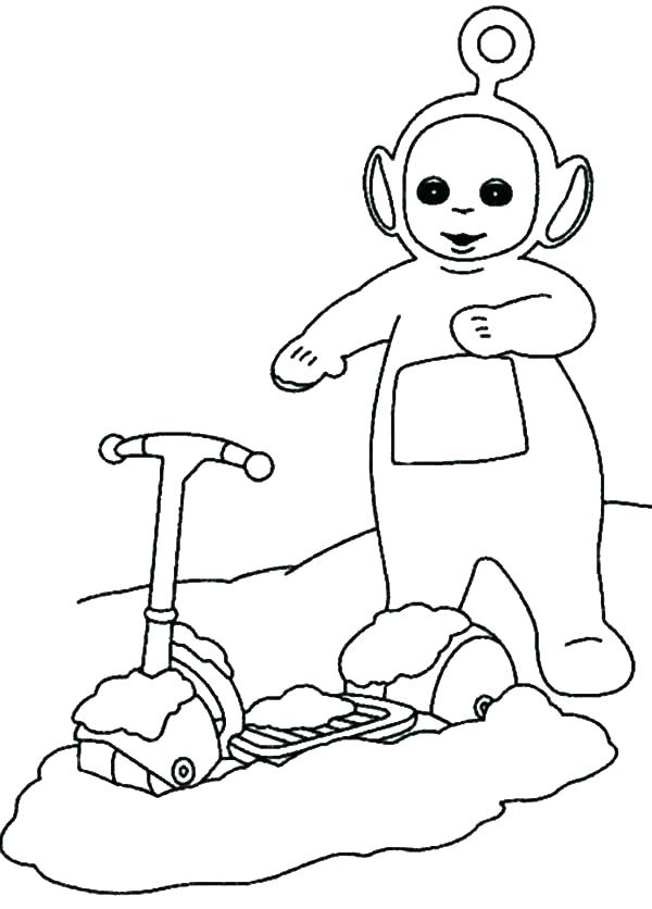 600x836 Teletubbies Coloring Page Wear Skirt In The Coloring Page