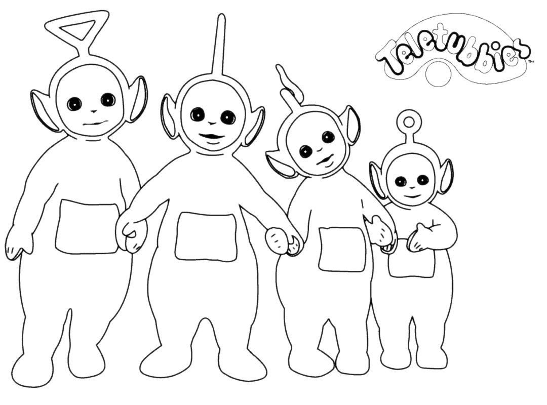 1080x800 Teletubbies Outline Coloring Pages Cute Fun Printable Cartoons Po