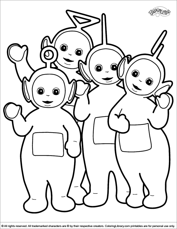 612x792 Teletubbies Coloring Page Teletubbies Work