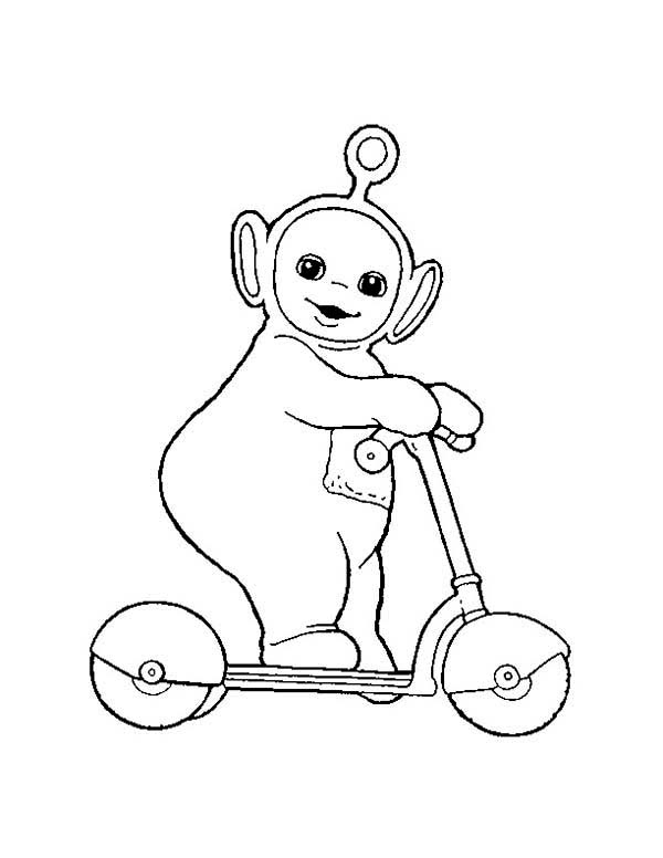 600x776 Po Play With Scooter In The Teletubbies Coloring Page Color Luna