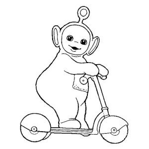 300x300 Po Is Hiding From The Other Teletubbies Coloring Page Po Is