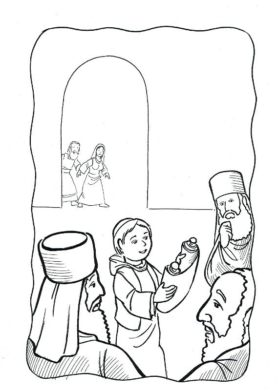 569x800 Jesus At The Temple Coloring Page Boy In The Temple Coloring Page