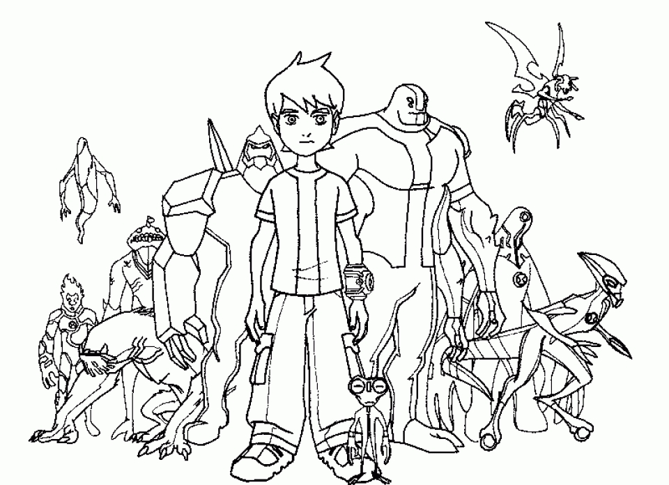 960x696 Ben Ten Coloring Pages Ebestbuyvn.co