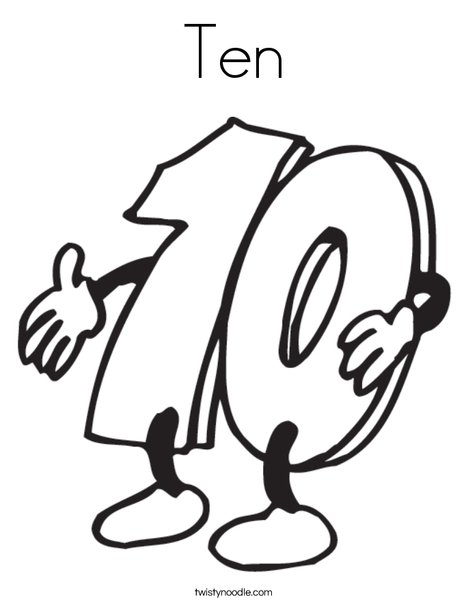 468x605 Ten Coloring Page