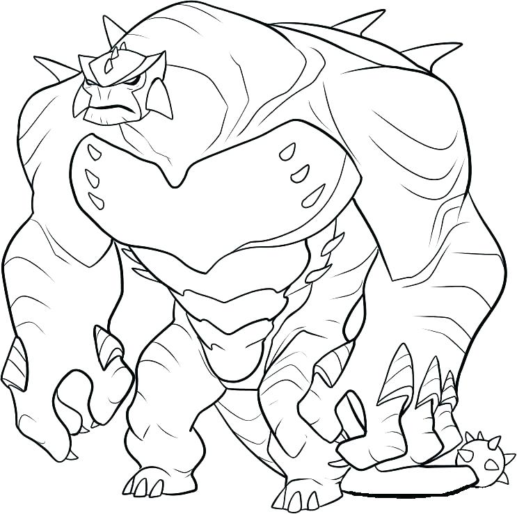 743x739 Ben Ten Coloring Page