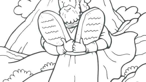 585x329 Free Printable Ten Commandments Coloring Pages Bible Coloring