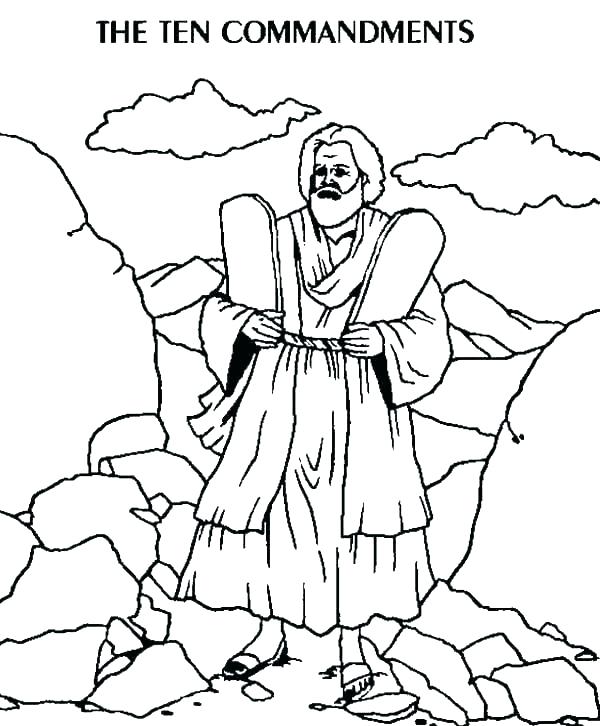 600x726 Ten Commandments Coloring