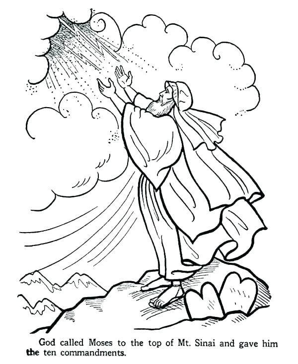 600x734 Ten Commandments Coloring