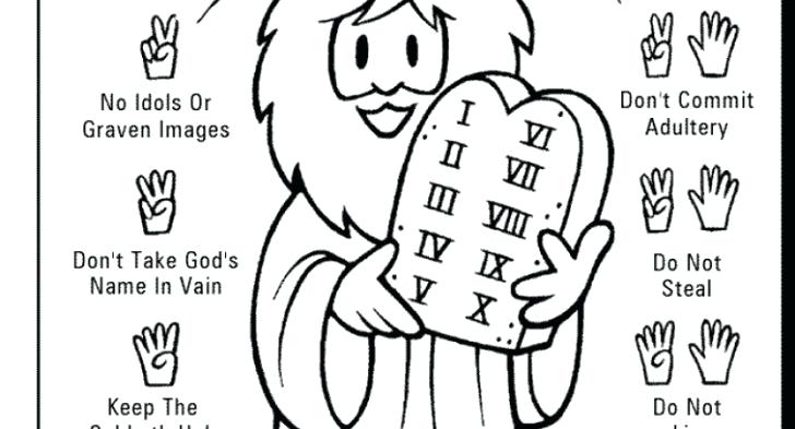 728x393 Ten Commandment Coloring Pages