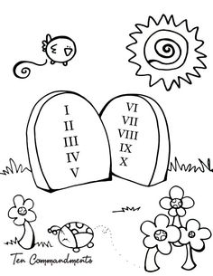 236x305 10 Commandments Color Sheet