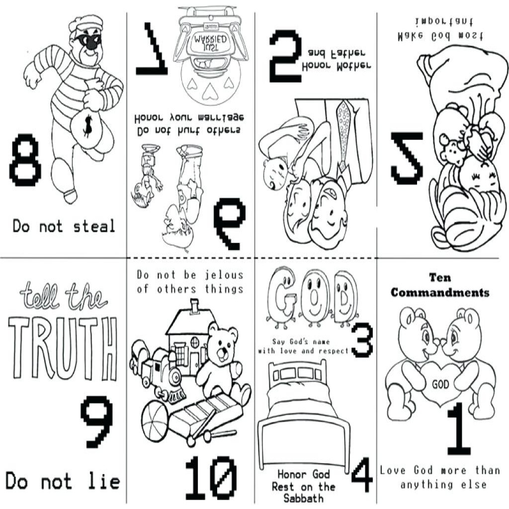1024x1024 Free Printable Ten Commandments Coloring Pages Free