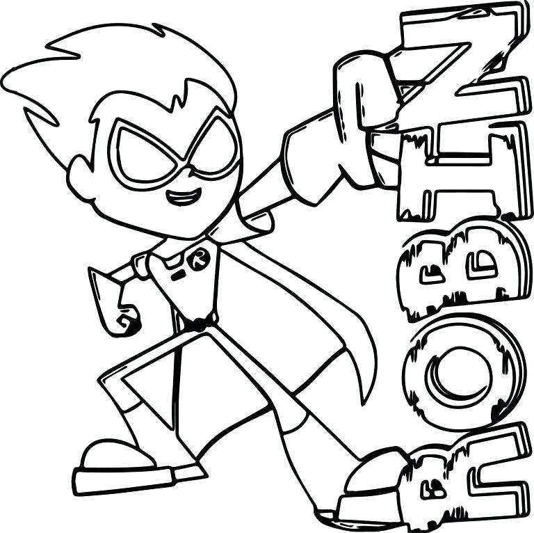 768x766 Titans Coloring Pages Download Teen Titans Coloring Pages Titans