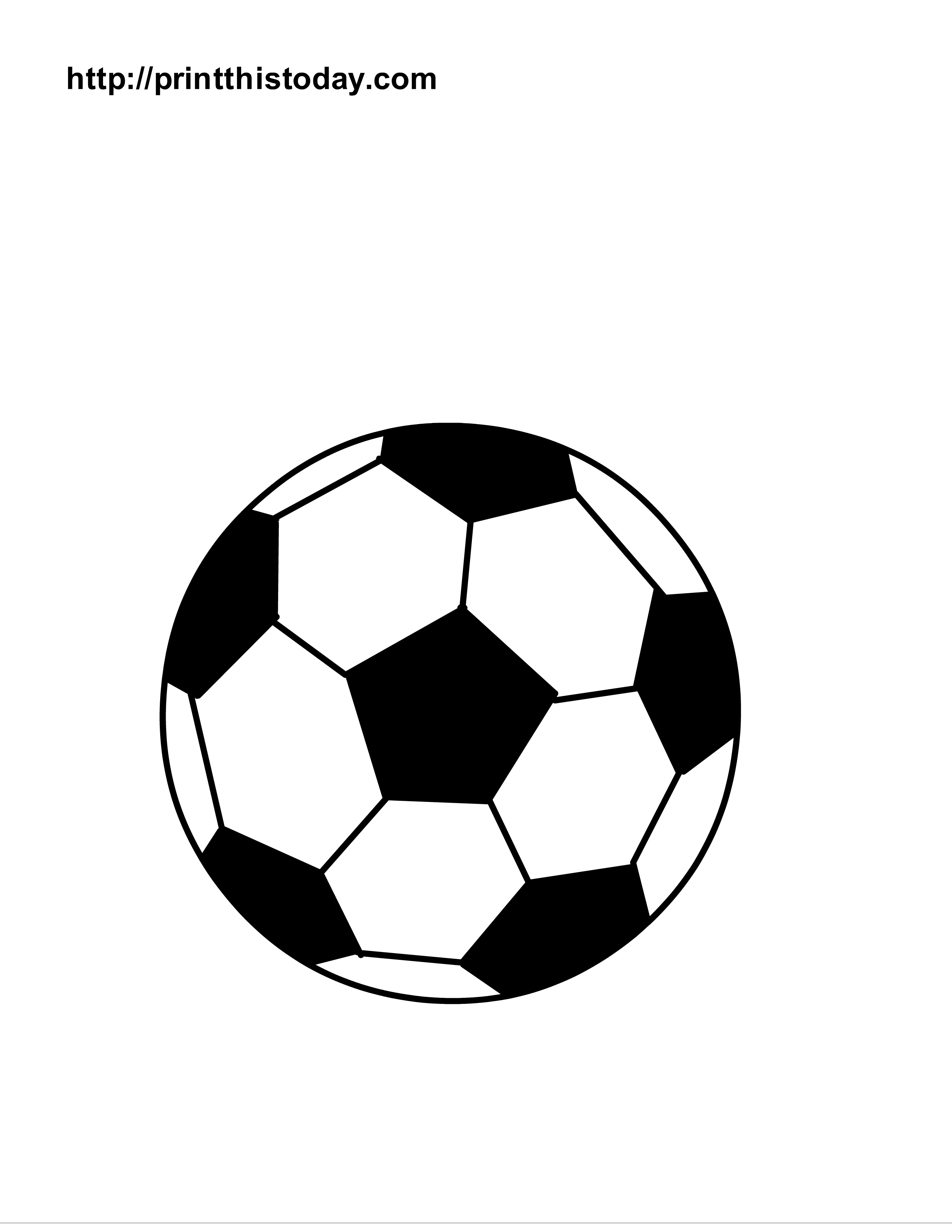 2550x3300 Soccer Ball Coloring Page