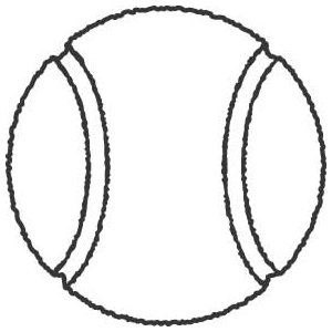 300x300 Tennis Ball Coloring Page