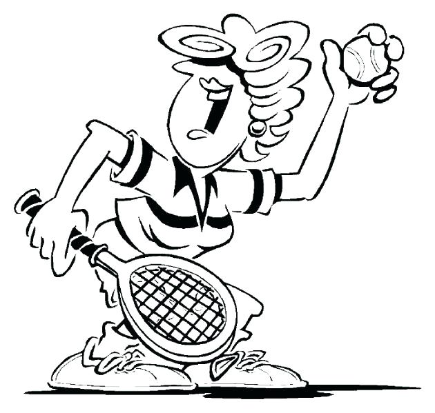 630x599 Tennis Coloring Pages Tennis Court Tennis Court With 2 Players