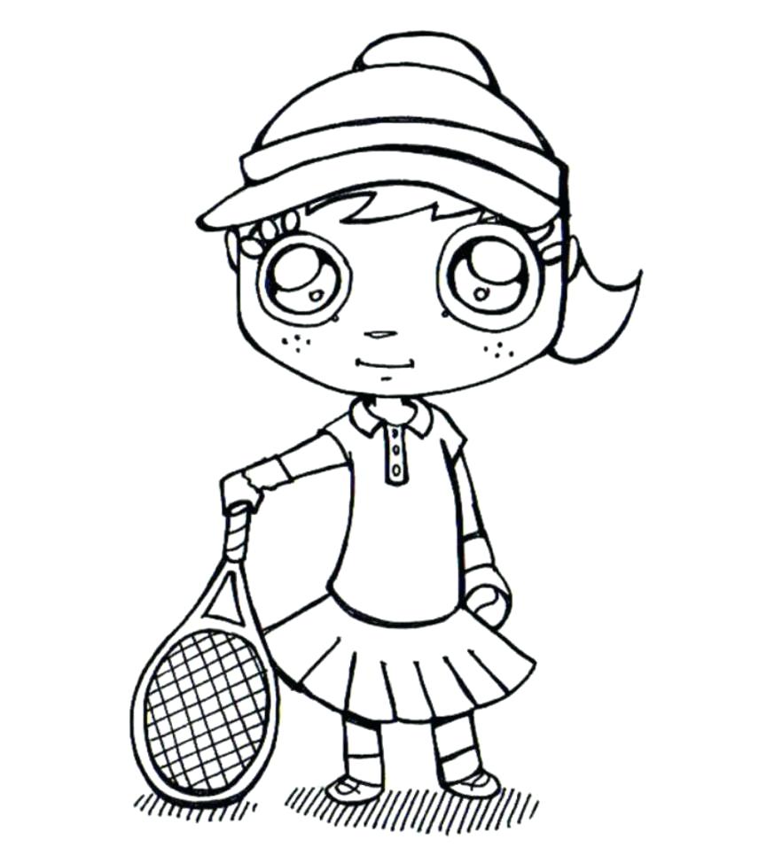 882x974 Coloring Page ~ Tennis Coloring Pages Girl Court Tennis Coloring