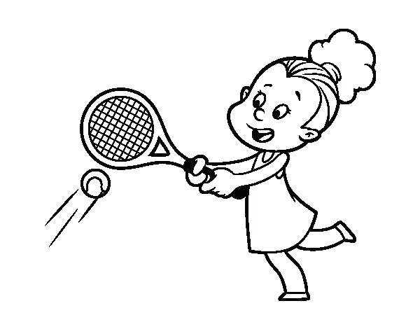 600x470 Tennis Coloring Pages Tennis Coloring Pages Sports Balls Coloring