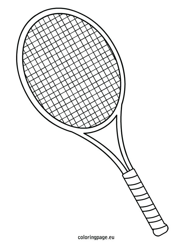 595x804 Tennis Coloring Pages Tennis Racket Coloring Page Free Coloring