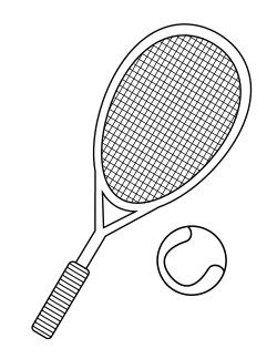 250x324 Tennis Racket Coloring Page