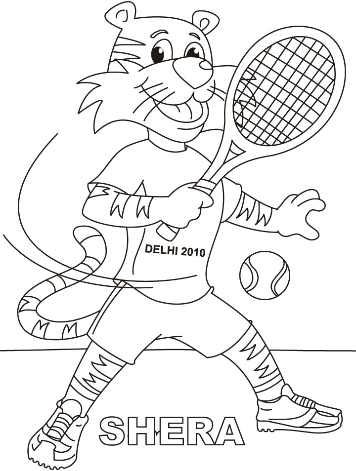 720x954 Tennis Racket Coloring Pages Img 74155